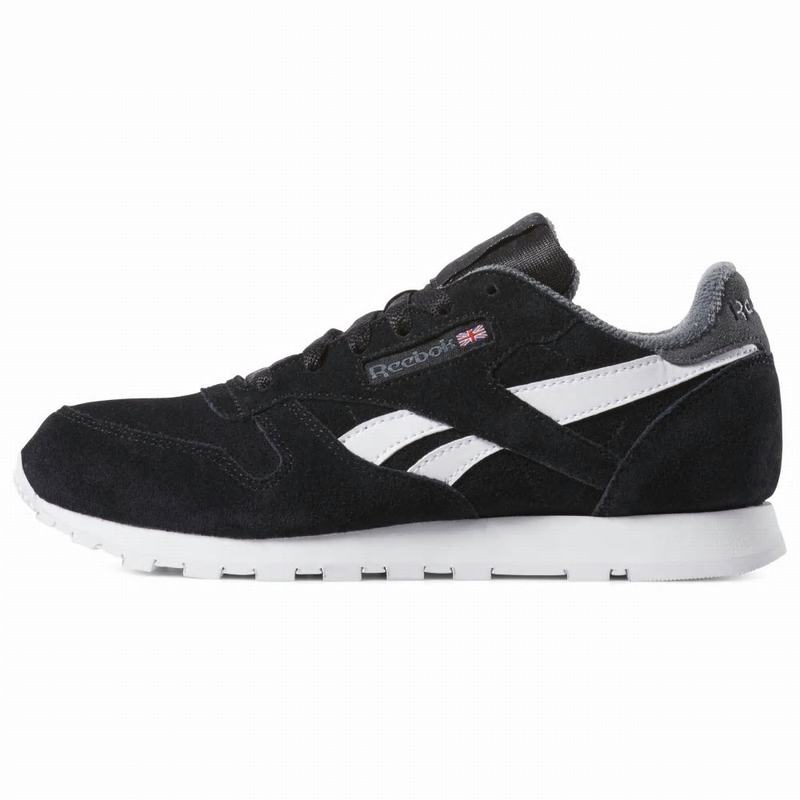 Tenisi Reebok Classic Leather Baieti Negrii/Gri Romania JK5136ZS